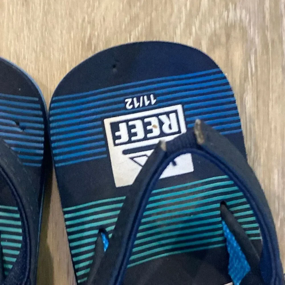 Reef Ahi Kids Sandals | Deep Sea Stripes |  Size 11/12